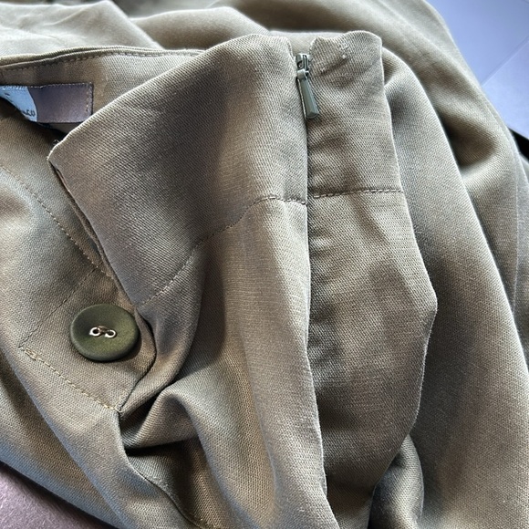 Anthropologie Eva Franco Pant Wide Leg Side Zip Button Front Pockets Sz 6 NEW - Picture 9 of 11